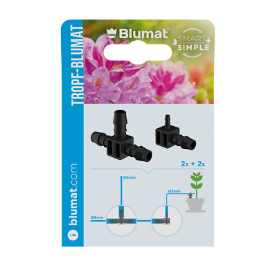 Blumat Schlauchabzweigung + Endstück, 2 Stk. Packung