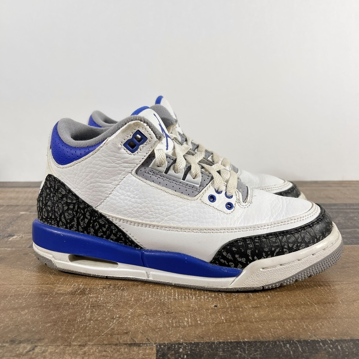 Air Jordan 3 Retro GS Racer Blue Size 5Y 2021 White Black