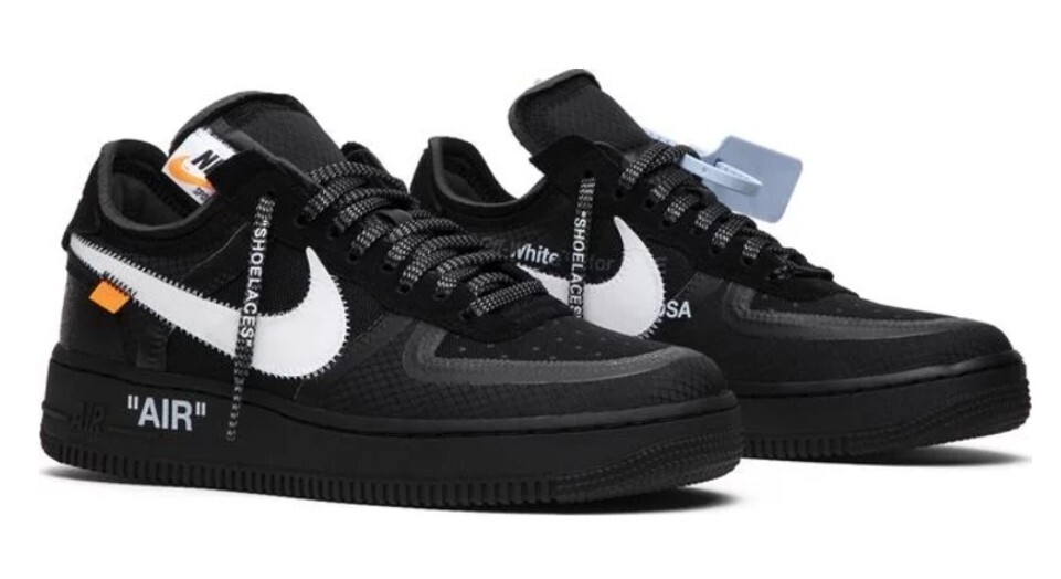 OFF WHITE X NIKE Nike Air Force 1 Low x OFF WHITE nere 2018 AO4606 001 taglia 8 5