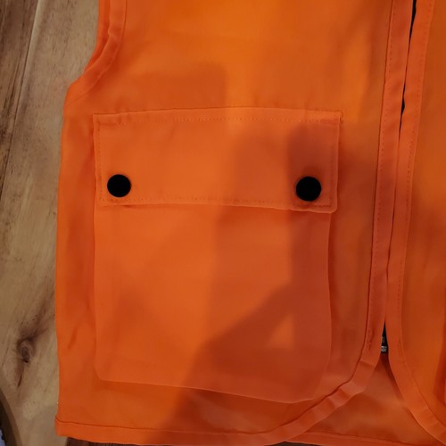 Youth Hunting Safety Vest Mossy Oak Blaze Orange Padded Shoulders (XL 14-16) - Picture 3 of 7