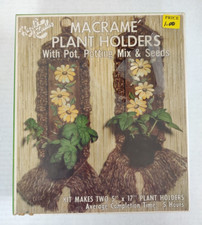 Vintage Hazel's Kaboodles Macrame Plant Holders Kit New Sealed NIB 60s 70s Boho