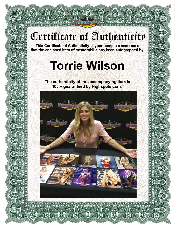 WWE WCW Playboy Torrie Wilson Original Photo File Autographed Signed