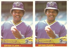 2 CARD 1984 DONRUSS BRYAN CLARK BASEBALL CARD LOT #562