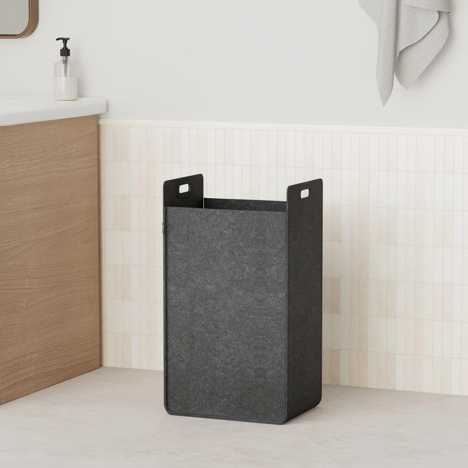 Wäschekorb Filz schmal zusammenklappbar - Wäschesack Groß für Schmutzwäsche W... - Bild 2 von 4