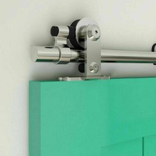 4-12FT Modern Sliding Barn Door Hardware Track Kit For Single/Double Wood Door