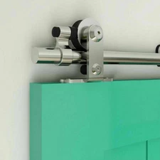 4-12FT Modern Sliding Barn Door Hardware Track Kit For Single/Double Wood Door