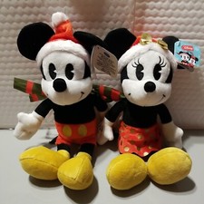 Disney Holiday Mickey and Minnie Christmas Plush Set of 2. New with tags