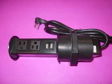 *POP UP CHARGING STATION NATIONAL LIGHTING 2 OUTLETS 2 USB FREE SHIP