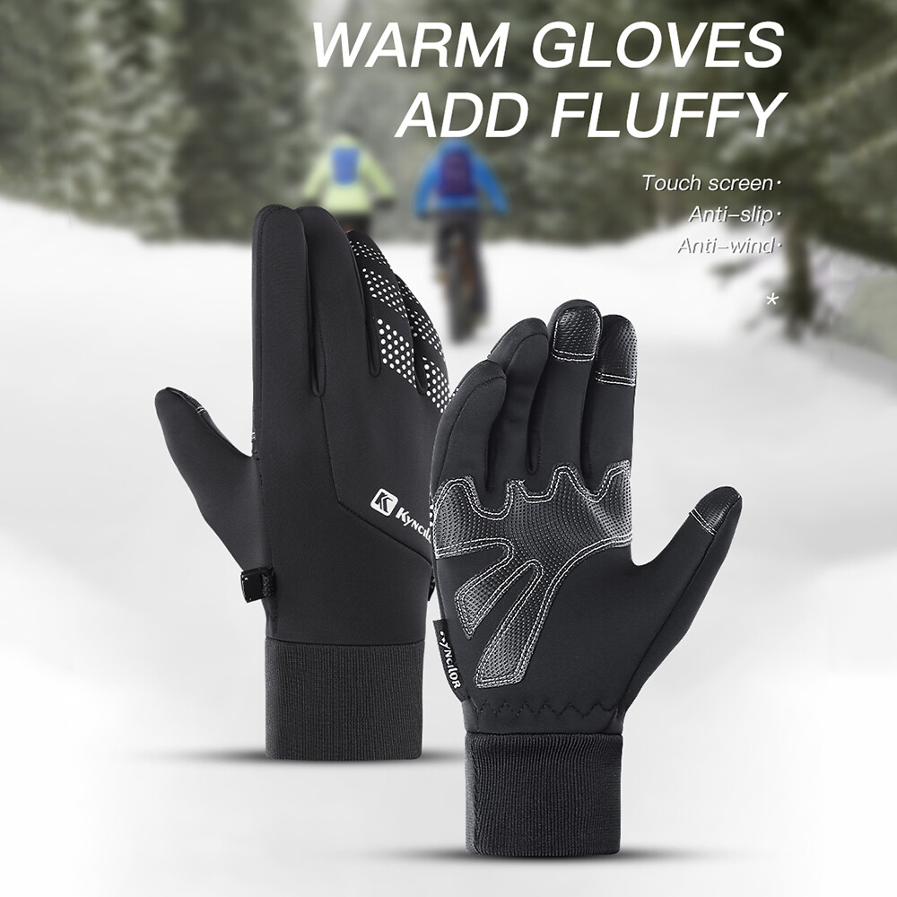 Winter Gloves Mens Cycling Gloves Full Finger Touchscreen Outdoor Thermal Warm-image