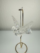 Acrylic Dove Ornament With Glitter, 4  
