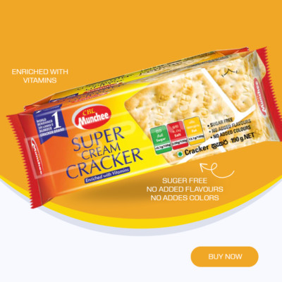 Munchee Super Cream Cracker Sugar Free ,Healthy Biscuit 190g- Free Shipping