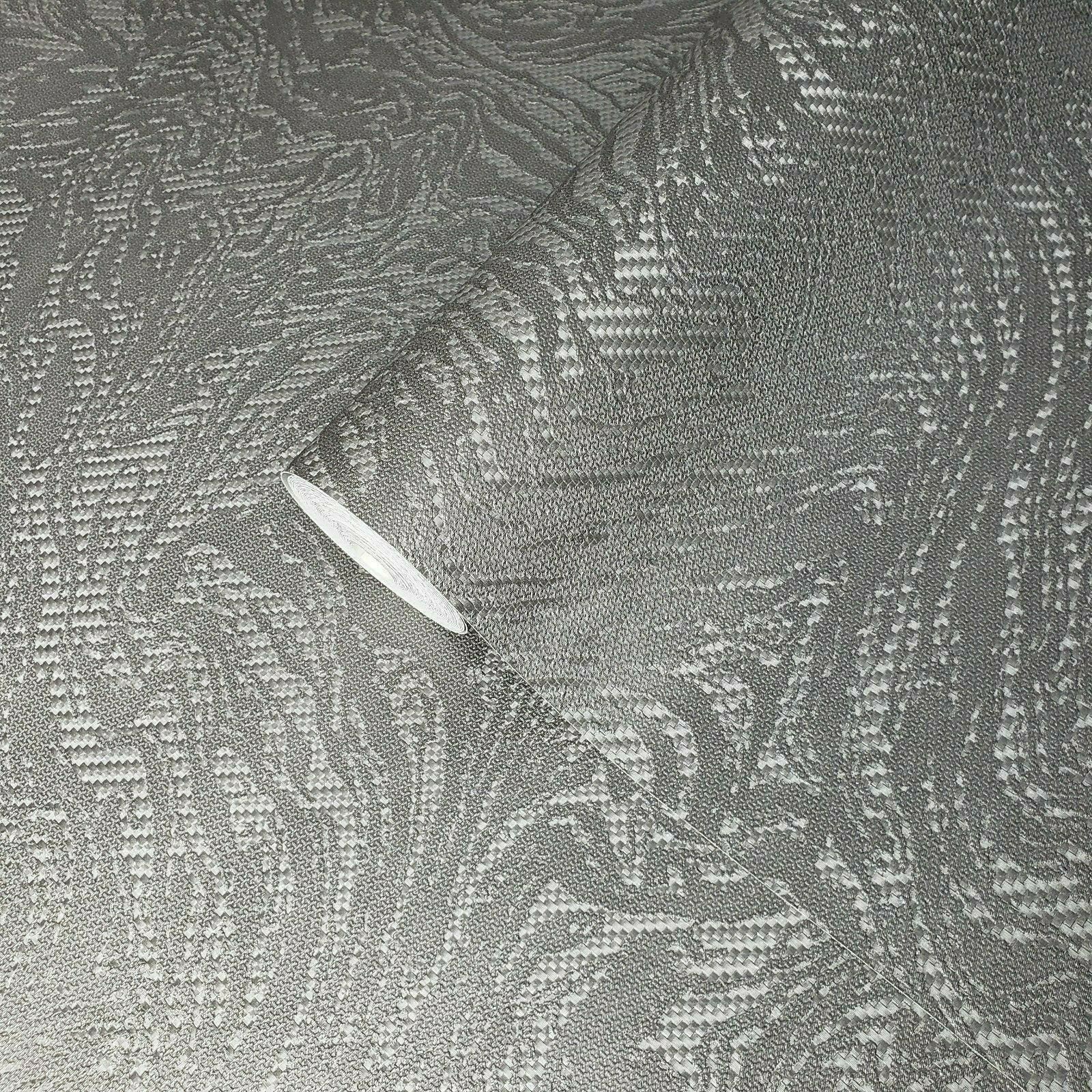 Textured Charcoal gray metallic faux rusted industrial carbon plain Wallpaper 3D