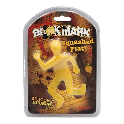 Silicone Squashed Bookmark Yellow Crime Scene Dead Body Flat Stanley Book Mark