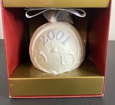 LLADRO 2001 Palla di Natale ORNAMENTO Porcellana