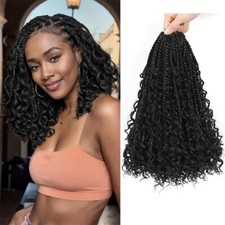 14" Goddess Bohemian Crochet Box Braids - Soft, Curly Synthetic Hair Extensions