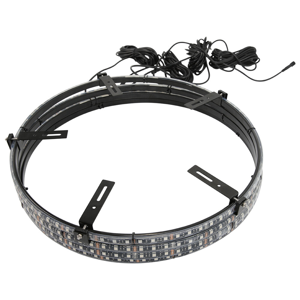 4PCS 15.5" RGB LED Wheel Ring Light Rim Lights Neon APP For Toyota