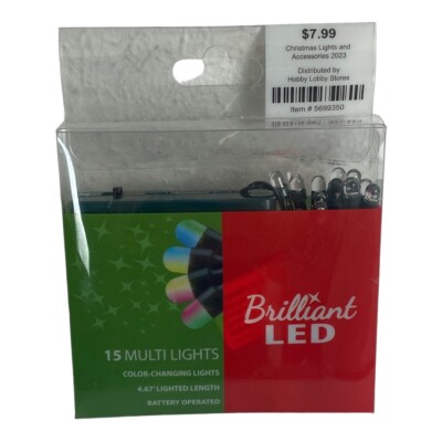 Hobby Lobby Brilliant LED Battery Operated Light Color Changing Wreaths NEW