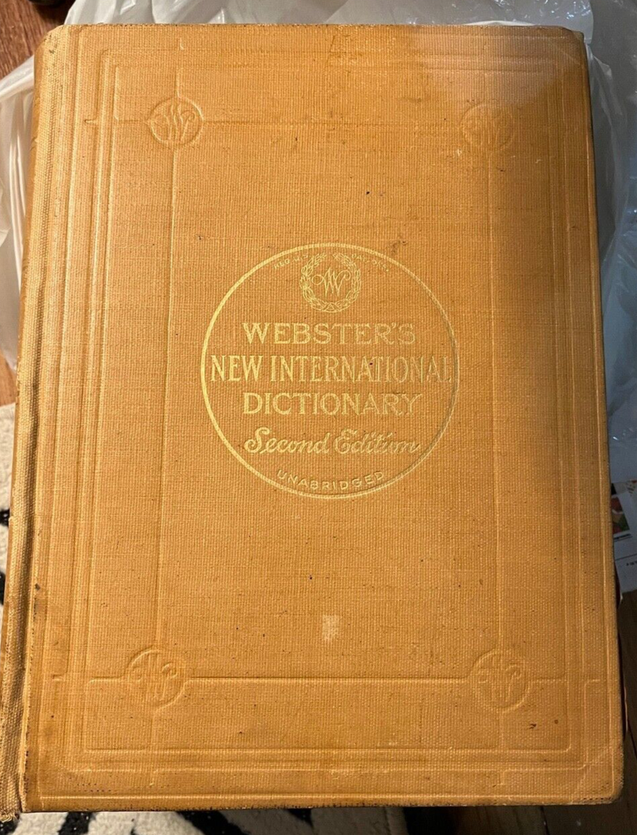 Webster's New International Dictionary Second Edition 1938 | eBay
