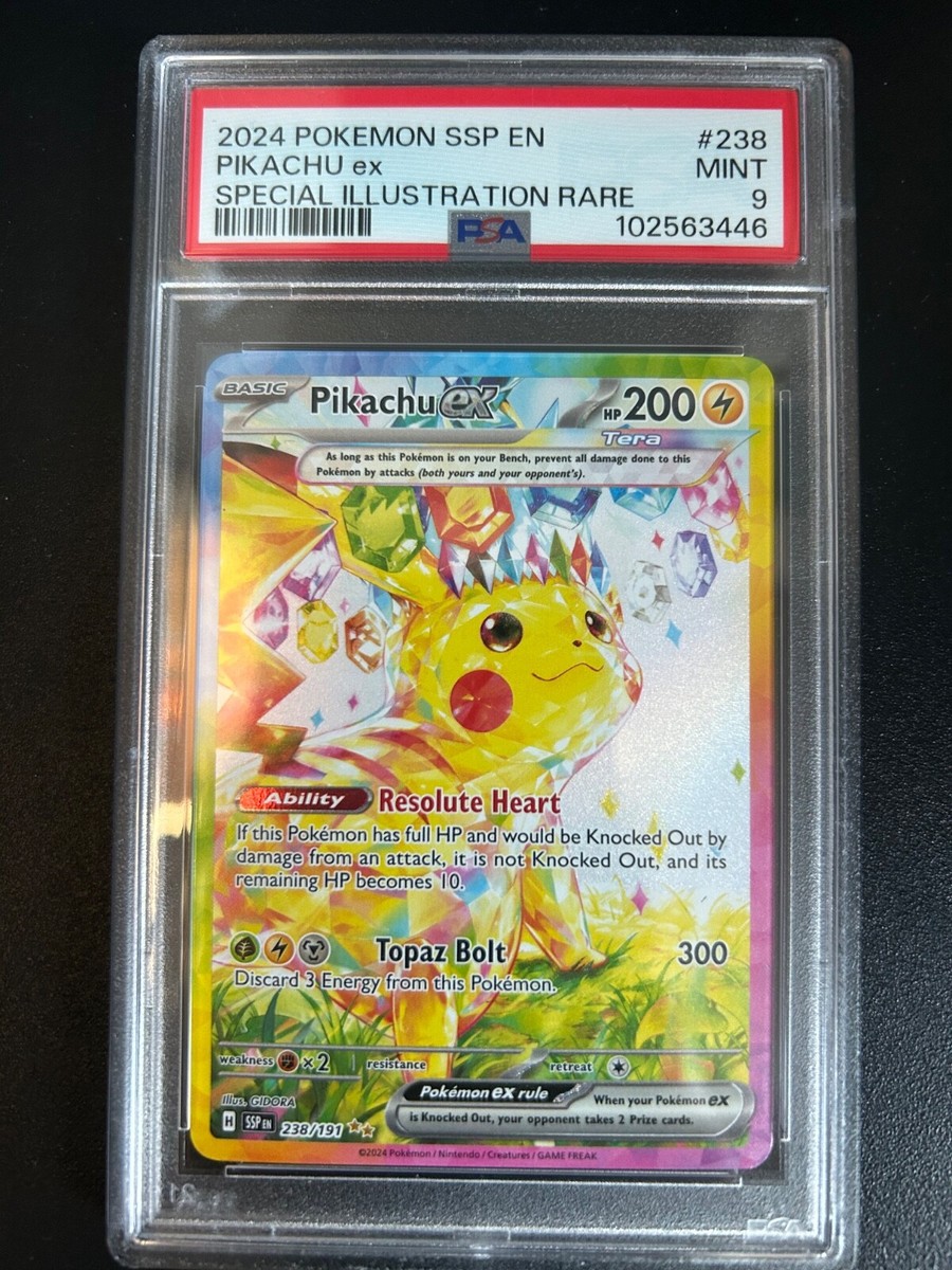 PSA 9 Pikachu ex 238/191 Special Illustration Rare Surging Sparks