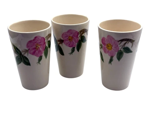 Desert Rose (USA CA Backstamp) by Franciscan 10oz Tumblers - Lot of 3 - Vintage