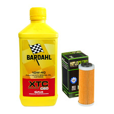 Kit tagliando KTM 350 EXC-F 2012 AL 2018 Bardahl XTC Off-Road 10W40 filtro olio 