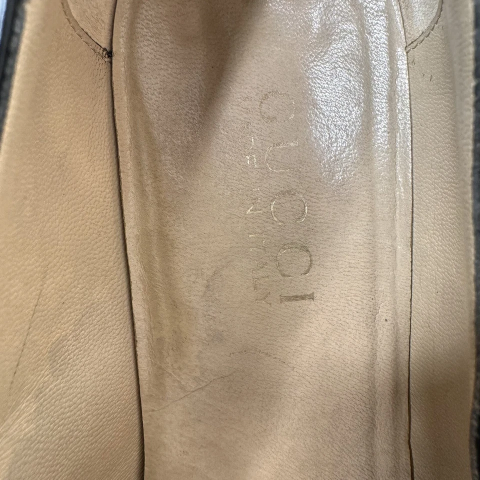 Gucci Vintage Womens Horsebit Pumps Black Leather Size 36 Classic Block Heel - Image 4 of 4