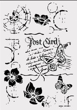 Laser Schablone Möbel Textilgestaltung  Airbrush Vintage Shabby Chic A 4