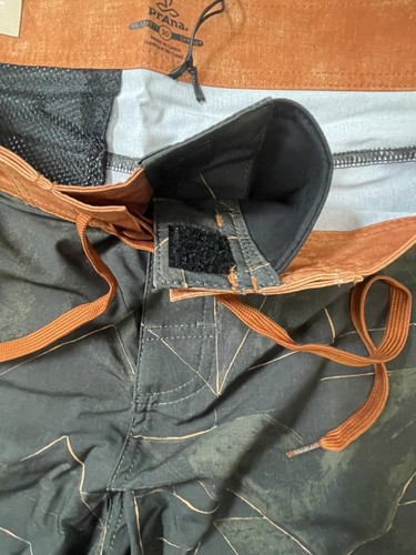 NUEVO PrAna Board Shorts Alta Mar Natación Para Hombre 30 Pizarra Brillo UPF 50+ Naranja Gris - Imagen 6 de 12