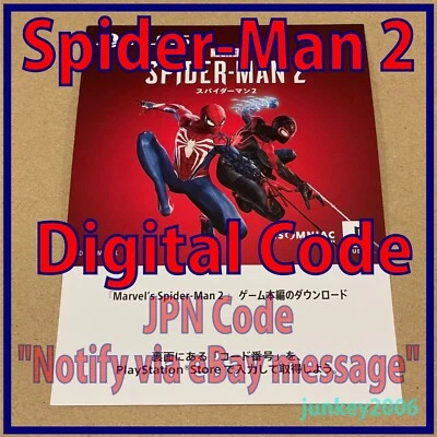 SONY PLAYSTATION Spider-Man 2 Sony PS5 PlayStation Spiderman 2 Digital Key Code Pin send message