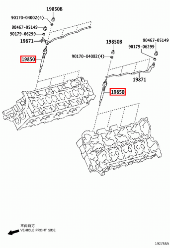 Genuine Toyota LandCruiser VDJ79 VDJ78 VDJ76 VDJ200 1VD 4.5 Diesel V8 Glow Plug - Picture 8 of 9