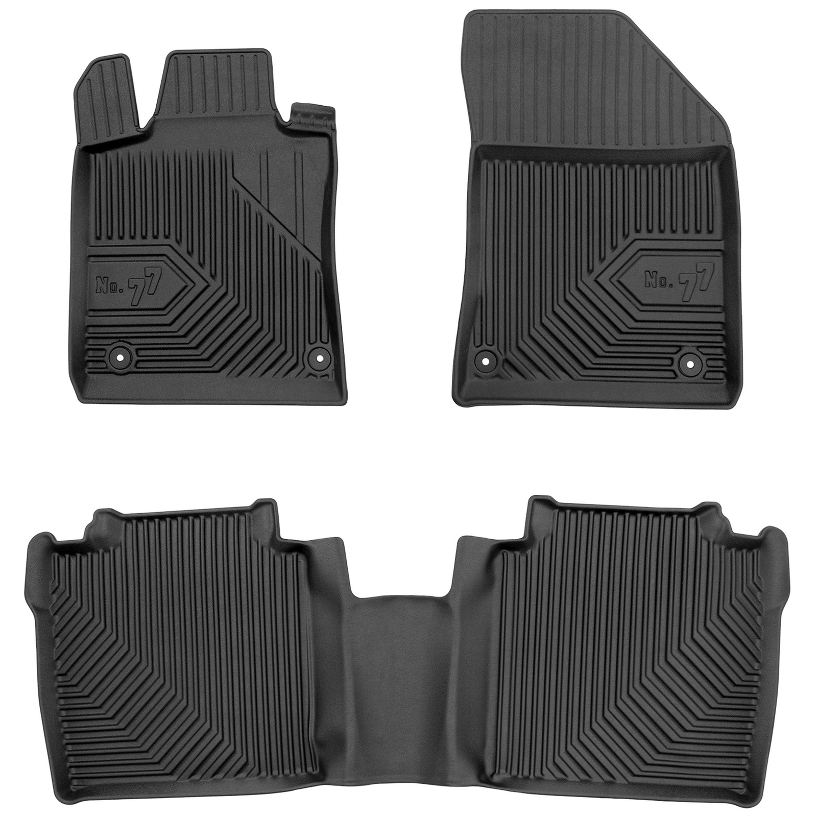Tapis voiture DS 9 anti-saleté Frogum No.77 en élastomère noir étanche