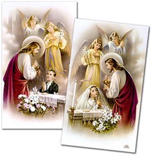 Personalized First Holy Communion Laminated Remembrance Prayer Cards Set of 24