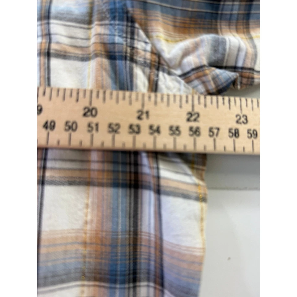 Camisa Bullhead Western a Cuadros Perla A Presión Para Hombre Manga Corta Talla Grande Foto 4 de 4