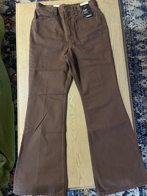 NWT Levis Premium 70 s High Flare Womens Jeans Brown Size 29 X 32