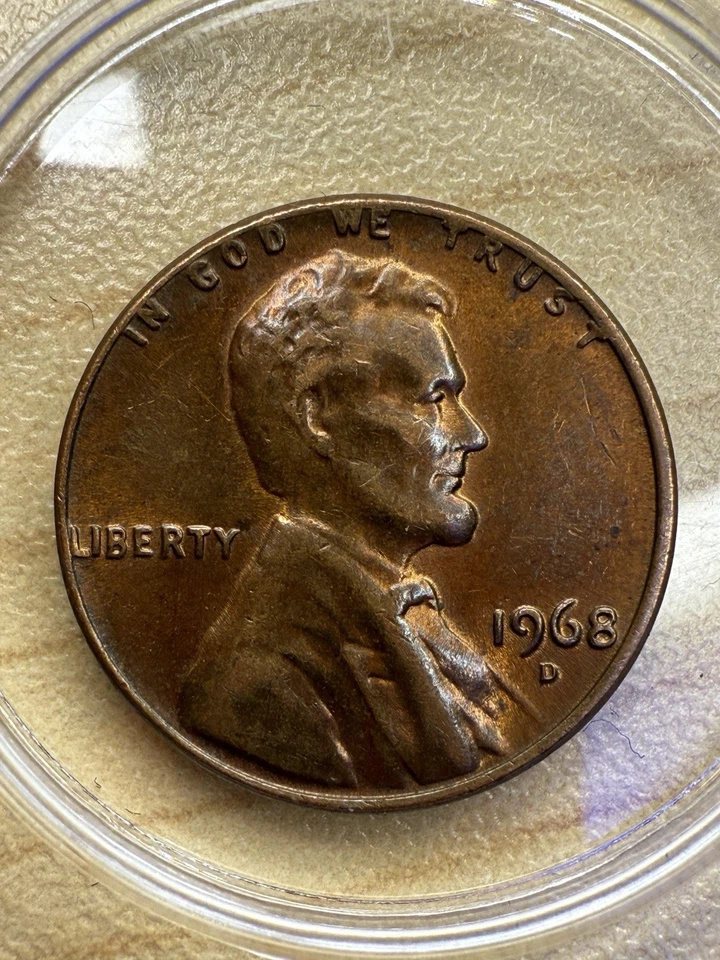 1968 D Lincoln Memorial Penny With Errors On Rim / Monument Errors! - Image 2 of 4