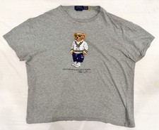 Polo Ralph Lauren Men's XL Gray Polo Bear Graphic Preppy Classic Casual T-Shirt