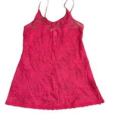 Victoria's Secret Lace Full Slip Pink XS Adjustable Straps Floral Wireless