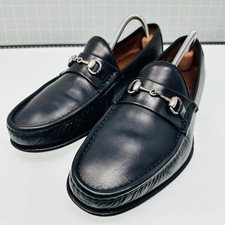 Allen Edmonds Verona II Bit Loafers Men Sz 12 EEE Black Leather Apron Toe Italy
