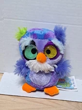 Wild Republic Wild & Wonky M. Nite Owl Mini Plush 5.5" Purple Blue Sparkle Eyes