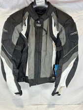 Cortech VRX Motorcycle Jacket Gunmetal/Black/White Size Medium 