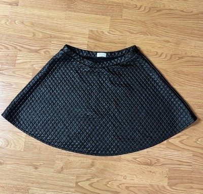 The Children's Place Girls Swing Skirt Children's Large Black Leatherette