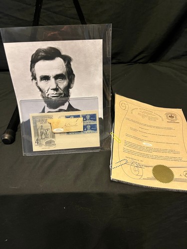 Abraham Lincoln Signed Cut W/COA