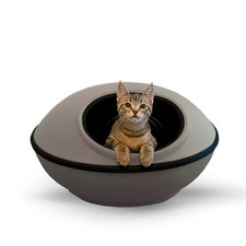 Pet Products Mod Dream Pod Pet Bed Gray/Black 22 Inches Unheated