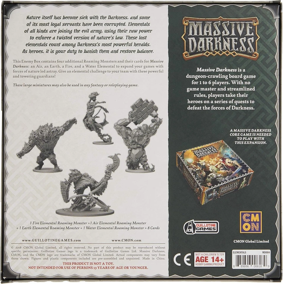 Customizable Elemental Miniatures for Massive Darkness: Wind, Water, Fire, Earth - Image 4 of 4