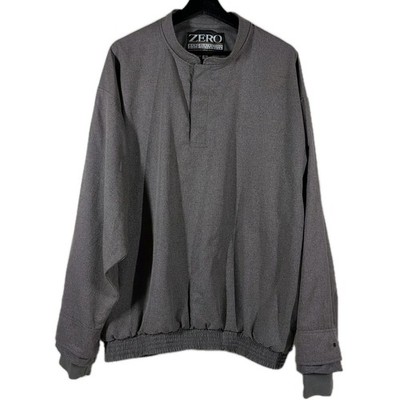 Zero Restriction Golf Outerwear Jacket Mens XL Gray Pullover 1/4 Snap USA Made