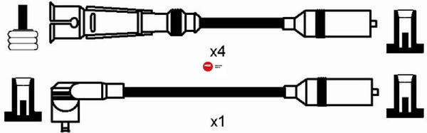 NGK 0502 ZüNdleitungssatz ZüNdkabelsatz ZüNdkabel FüR Audi-image