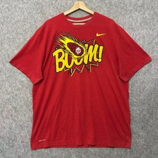 Nike Manny Pacquiao T Shirt Mens XL Red Boom Graphic Dri-Fit Boxing Athletic Tee