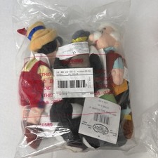 Vintage Disney Store Pinocchio Geppetto Figaro Jiminy Cricket Bean Set of 4 NWT