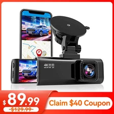 Redtiger F7NS 4K Ultra HD Front Car Camera with GPS & Super Capacitor for Video 