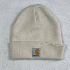 Carhartt Kids Youth Watch Hat Beanie Cream Off-White Rib Knit AH8994 One Size